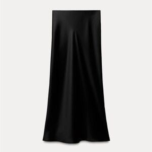 Zara Satin Effect Midi Skirt NWT